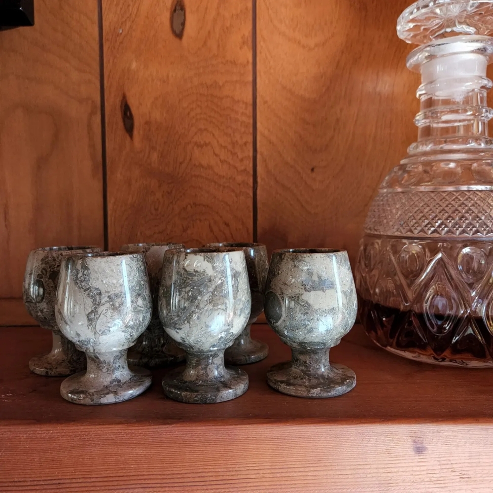Vintage Stone Shot Glasses
